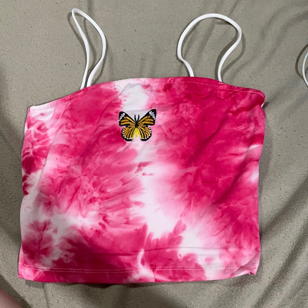 Tank top with butterfly
